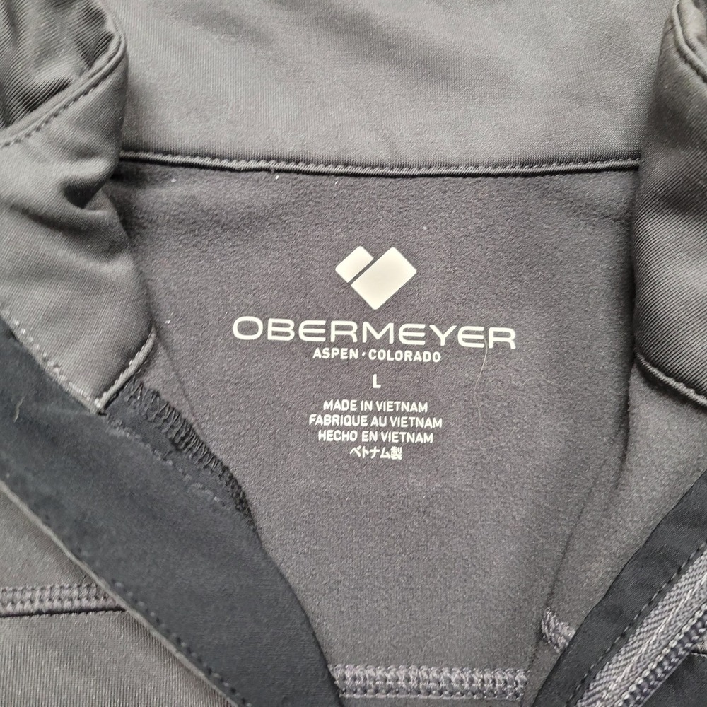 Obermeyer Flex Shirt Mens Large Grey 1/4 Zip Pullover Outdoors Active Base Layer - Picture 7 of 16